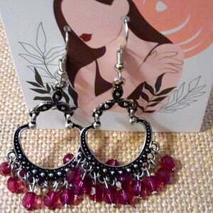 Earrings. Purple